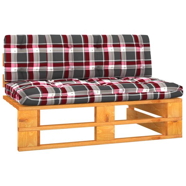 vidaXL vidējais dārza pale&scaron;u dīvāns, medus brūns, impregnēta priede