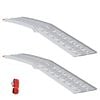 vidaXL Salokāms motocikla ramps 340 kg uz rampas 2 pcs Sudraba