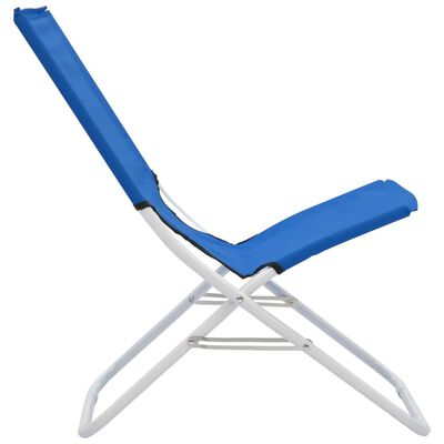 vidaXL salokāmi pludmales krēsli, 2 gab., zili