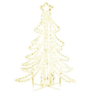 vidaXL Ziemassvētku egles LED figūra, silti balta, 87x87x93 cm