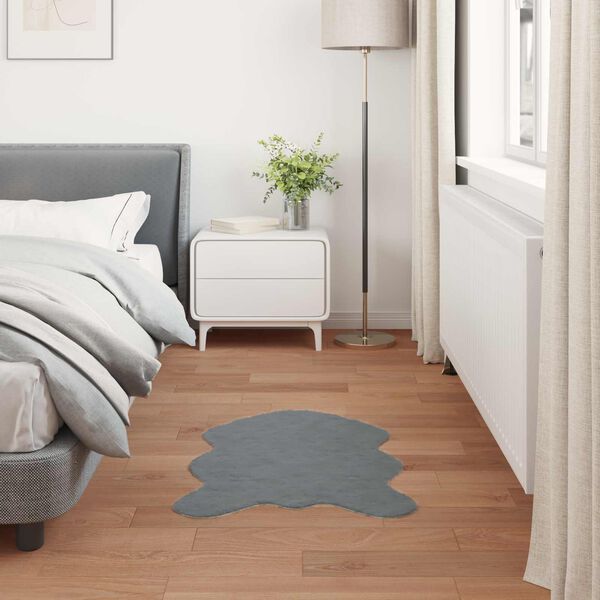 vidaXL Mākslīgā tru&scaron;a kažokādas paklājs Olite Antracīts 60 x 90 cm