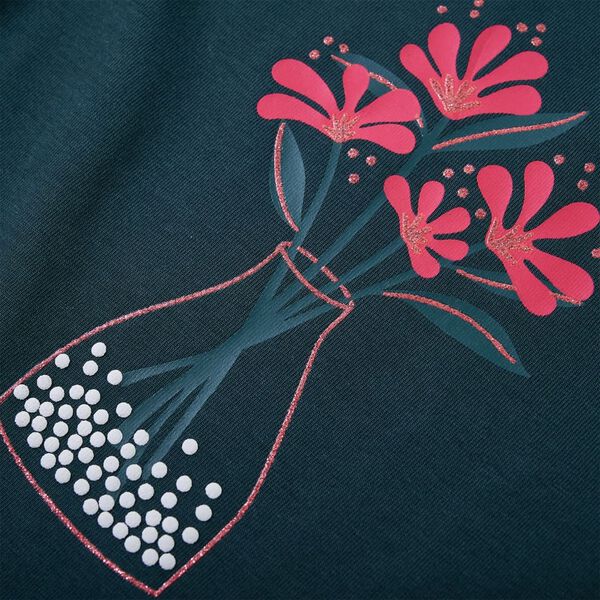 Bērnu krekls ar garām piedurknēm, tum&scaron;i zaļ&scaron;, 116