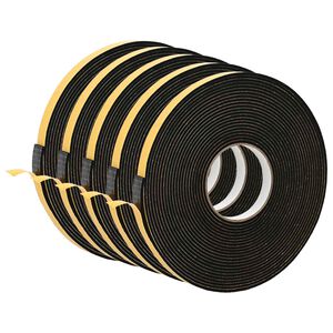 vidaXL Pa&scaron;līpo&scaron;a putas lente 5 gab. Melns 15mm x 10m CR putuplasts