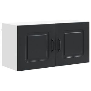 vidaXL Trauku ma&scaron;īnas panelis Kalmar Melna 80 x 31 x 40 cm