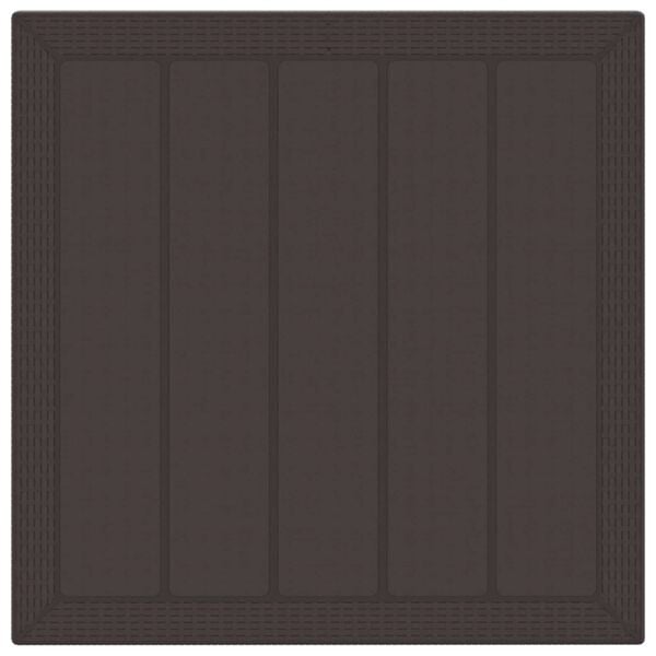 vidaXL Dārza ēdamgalds 5 pcs Brūna Polipropilēns