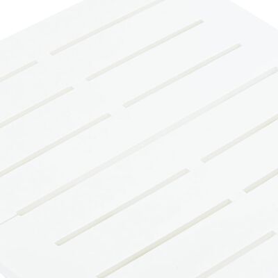 vidaXL saliekams dārza galds, balts, 45x43x50 cm, plastmasa