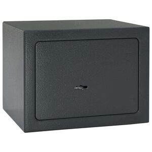 vidaXL Seifs ar slēdzeni Tum&scaron;i pelēka 23 x 17 x 17 cm Tērauds