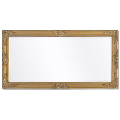 vidaXL sienas spogulis, 120x60 cm, baroka stils, zelta krāsā