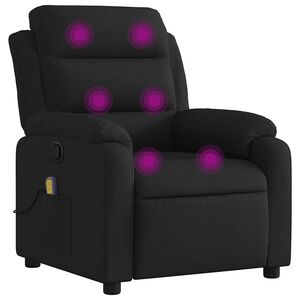 vidaXL masāžas krēsls, atgāžams, melns audums