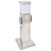 Dārza strāvas sadalītājs ar lampu, nerūsējo&scaron;ais tērauds