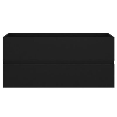 vidaXL izlietnes skapītis, melns, 100x38,5x45 cm, skaidu plāksne