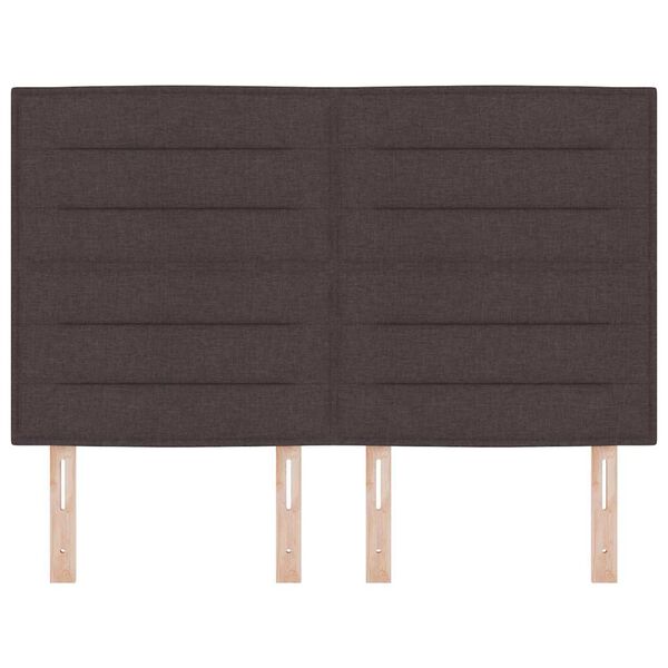 vidaXL Galvgalis Tum&scaron;i brūna 144 cm audums