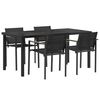 vidaXL Āra mēbeļu komplekts 5 pcs Melns un Anthracite Tekstilēna