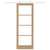 vidaXL Slīdošās durvis ORKDAL Dabiska 78 x 211 cm