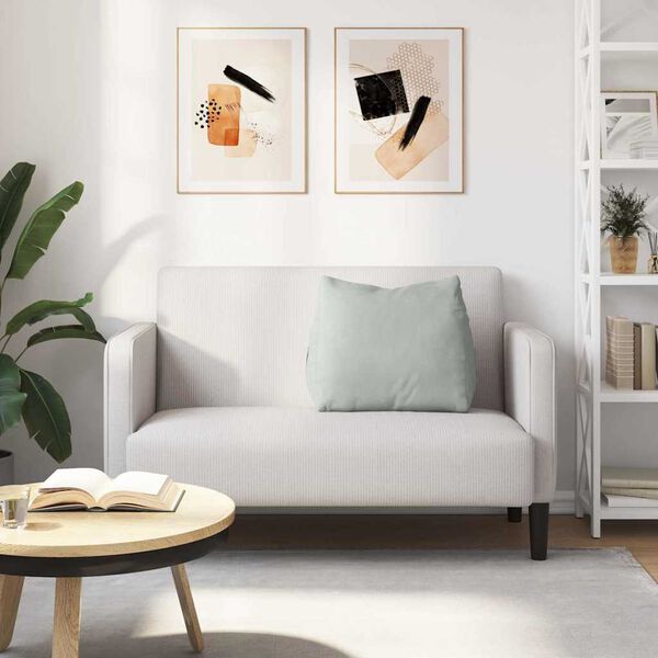 vidaXL Atpakaļ spilvens Gai&scaron;i pelēks 60 x 20 x 50 cm Korduroja audums