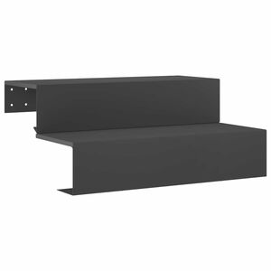 vidaXL 2 pakāpienu dārza kāpnes 80,5 x 56,5 x 34 cm Tērauds Melns