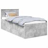 vidaXL Gultas rāmis Betona pelēks 75 x 190 cm Inženierijas koks