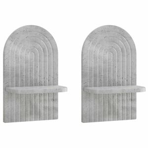 vidaXL Sienas plaukts 2 gab. Betona pelēks 23 x 13.5 x 37.5 cm