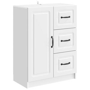 vidaXL Puse Spīdīgi balts 66 x 34,5 x 87 cm Inženierijas koks