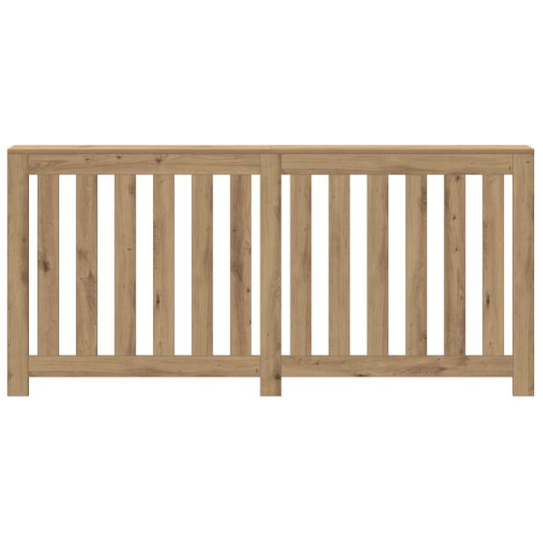 vidaXL radiatora pārsegs, koka krāsa, 175x20x82 cm, inženierijas koks