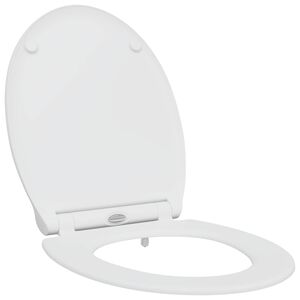 vidaXL Tualetes sēdeklis Balts 45,5 x 37,5 x 3,8 cm Duroplast