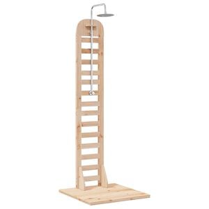 vidaXL Āra du&scaron;a 223 cm Masīvkoks no priedes un nerūsējo&scaron;ais tērauds