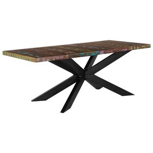 vidaXL virtuves galds, 180x90x76 cm, pārstrādāts masīvkoks