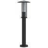 vidaXL āra zemes lampa, melnas, 60 cm, nerūsējo&scaron;s tērauds