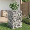 vidaXL Gabions pacelta gulta Sudraba 50 x 50 x 80 cm Cinkots tērauds