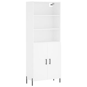 vidaXL augstais skapis, balts, 69,5x34x180 cm, inženierijas koks