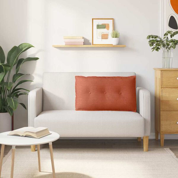 vidaXL Atpakaļ spilvens Sarkans oranžs 80 x 50 cm Korduroja audums