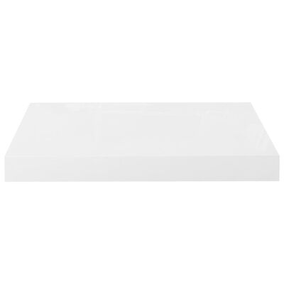 vidaXL sienas plaukts, spīdīgi balts, 40x23x3,8 cm, MDF