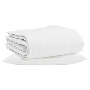 vidaXL Ziemas gultas sega ar spilvenu 2 pcs Balts Dūnu spalva