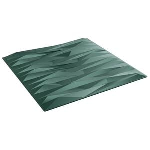 vidaXL Sienas paneļi 24 pcs Akmens Zaļ&scaron; 50 x 50 cm XPS Putu