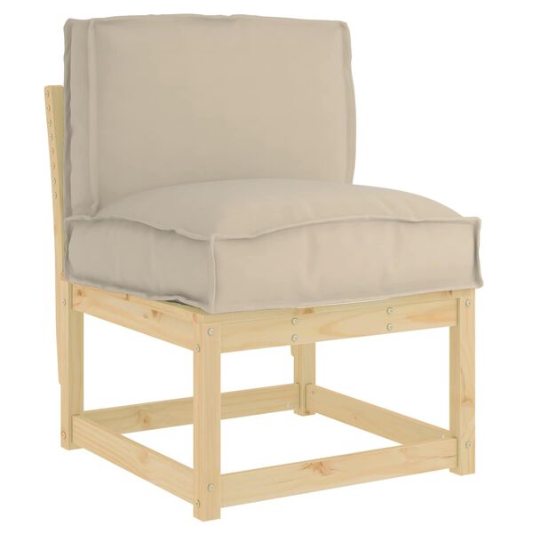 vidaXL Palešu spilvens atzveltnei Pelēkbrūna 50 x 40 x 12 cm