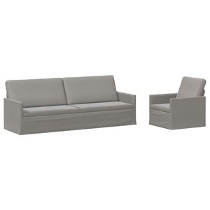 vidaXL Dīvānu komplekts 2 pcs Gai&scaron;i pelēka Samts