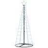 vidaXL LED Ziemassvētku koks EKENAS 250 cm 390 LED Vēsi balts Tērauds
