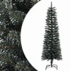 vidaXL mākslīgā Ziemassvētku egle ar statīvu, &scaron;aura, 150 cm, zaļa, PVC