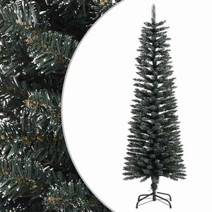 vidaXL mākslīgā Ziemassvētku egle ar statīvu, &scaron;aura, 150 cm, zaļa, PVC