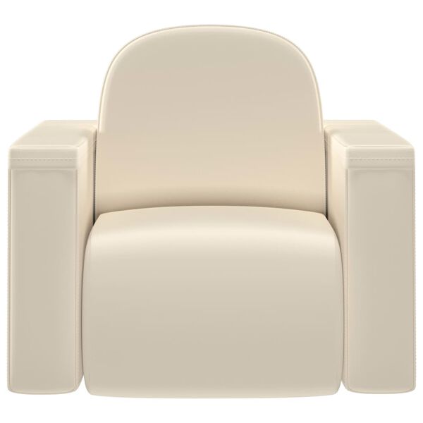 vidaXL divi vienā bērnu dīvāns, balta mākslīgā āda