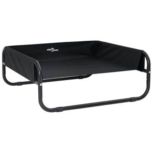 vidaXL Suņu gulta Melna 75 x 75 x 30 cm Tērauds