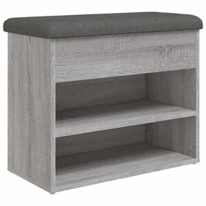 vidaXL apavu skapītis, pelēks, 62x32x50 cm, inženierijas koks