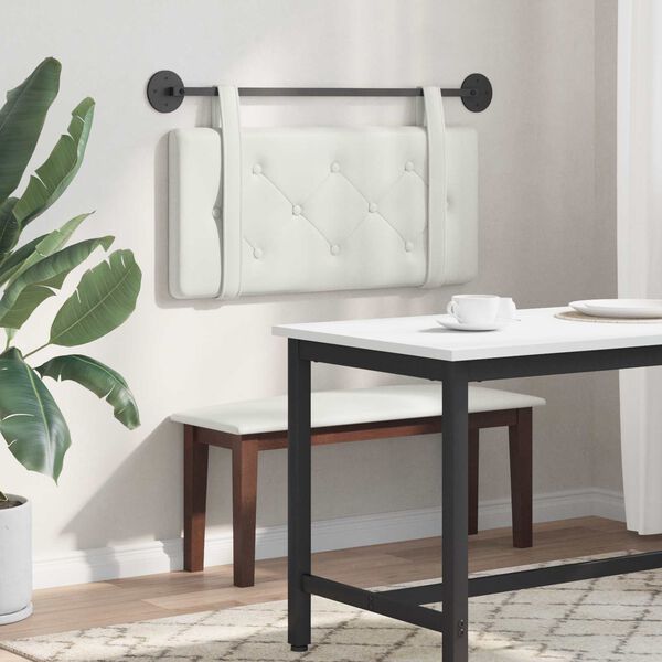 vidaXL Karājo&scaron;s galvgalis Balts 90 cm Mākslīgā āda