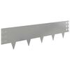 vidaXL Zāliena Apmale 10 pcs 100 x 25 cm Tērauds Sudraba