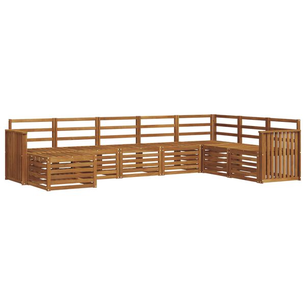 vidaXL Dīvāna komplekti 8 pcs Dabiska Cietā akācijas koks