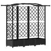 vidaXL Pacelta gulta ar treliem un jumtu Melns 163 x 40 x 123 cm PP