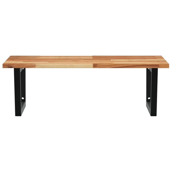 vidaXL izlietnes plaukts, stiprināms pie sienas, tērauds, akācija