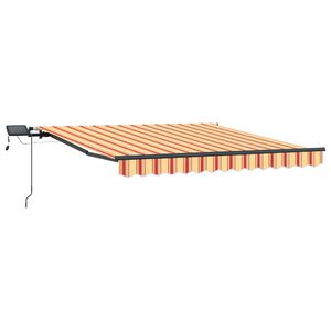 vidaXL Izvelkams jumtiņ&scaron; dzeltena un oranža 350 x 250 cm audums