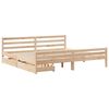 vidaXL gulta bez matrača, 200x200 cm, priedes masīvkoks