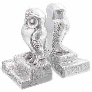 vidaXL Grāmatu balsti 2 gab. Sudraba 12 x 9 x 19 cm Alumīnijs
